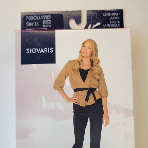 Sigvaris Compression Hosiery / Knee-High / LL / Mocha / 783CLLW85